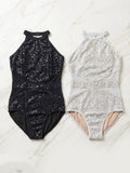 Halter Sequin Performance Leotard | Aerial, Dance & Gymnastics