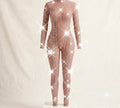 Nude Rhinestone Full-Length Unitard | Aerial Dance, Gymnastics & Performance Costume