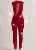 Red Rhinestone Performance Unitard | Aerial Dance, Gymnastics & Acrobatics Costume