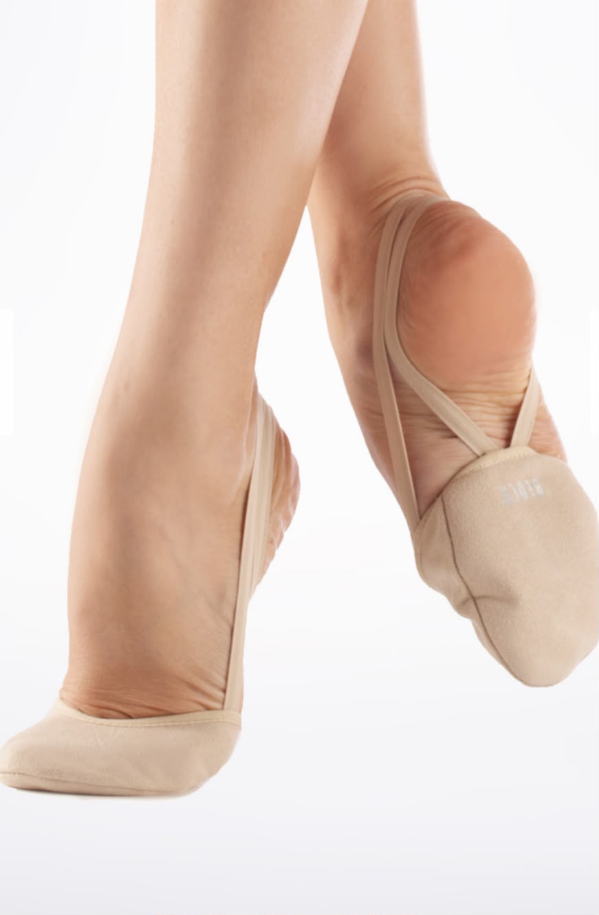 Professional Rhythmic Gymnastics Half-Shoes – Non-Slip Canvas Toe Shoes for Dance & Turn Technique
