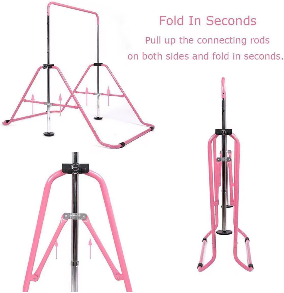 Foldable Kids Gymnastics Kip Bar | Adjustable Height Home Training