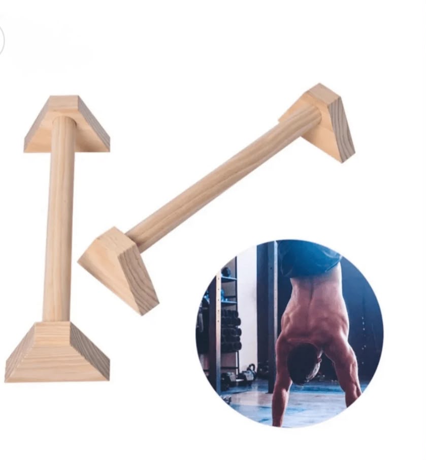 Premium Wooden Parallettes Set – 40cm & 50cm Calisthenics Push-Up Bars for Handstands & Strength Training