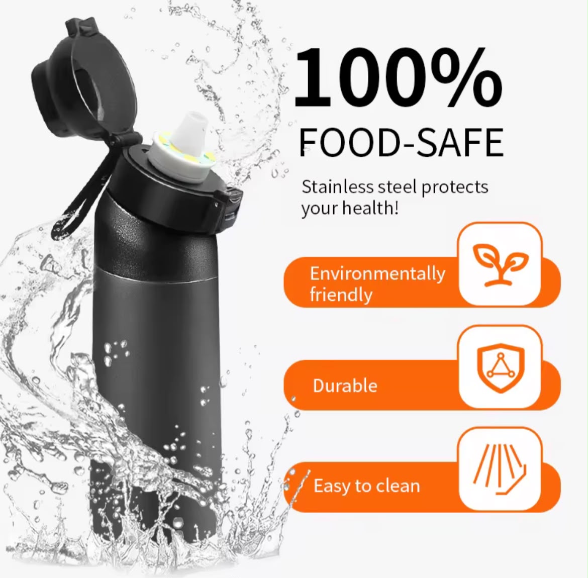 Flavor-Infused Travel Water Bottle | Scent Pod Sensation