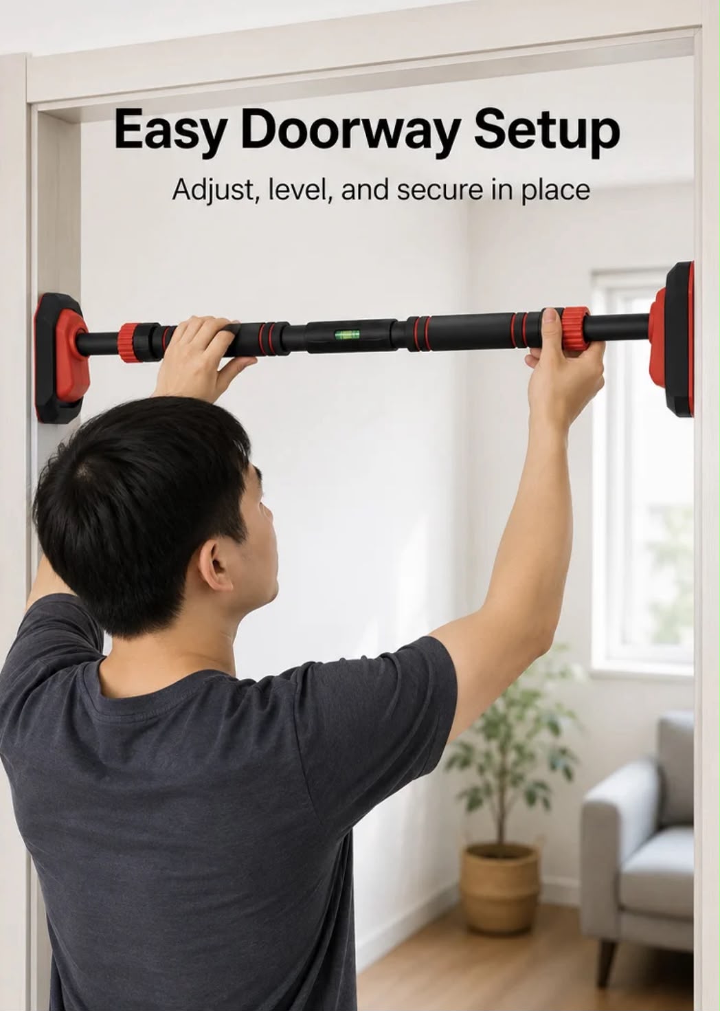 No-Screw Doorway Pull Up Bar | No Drilling