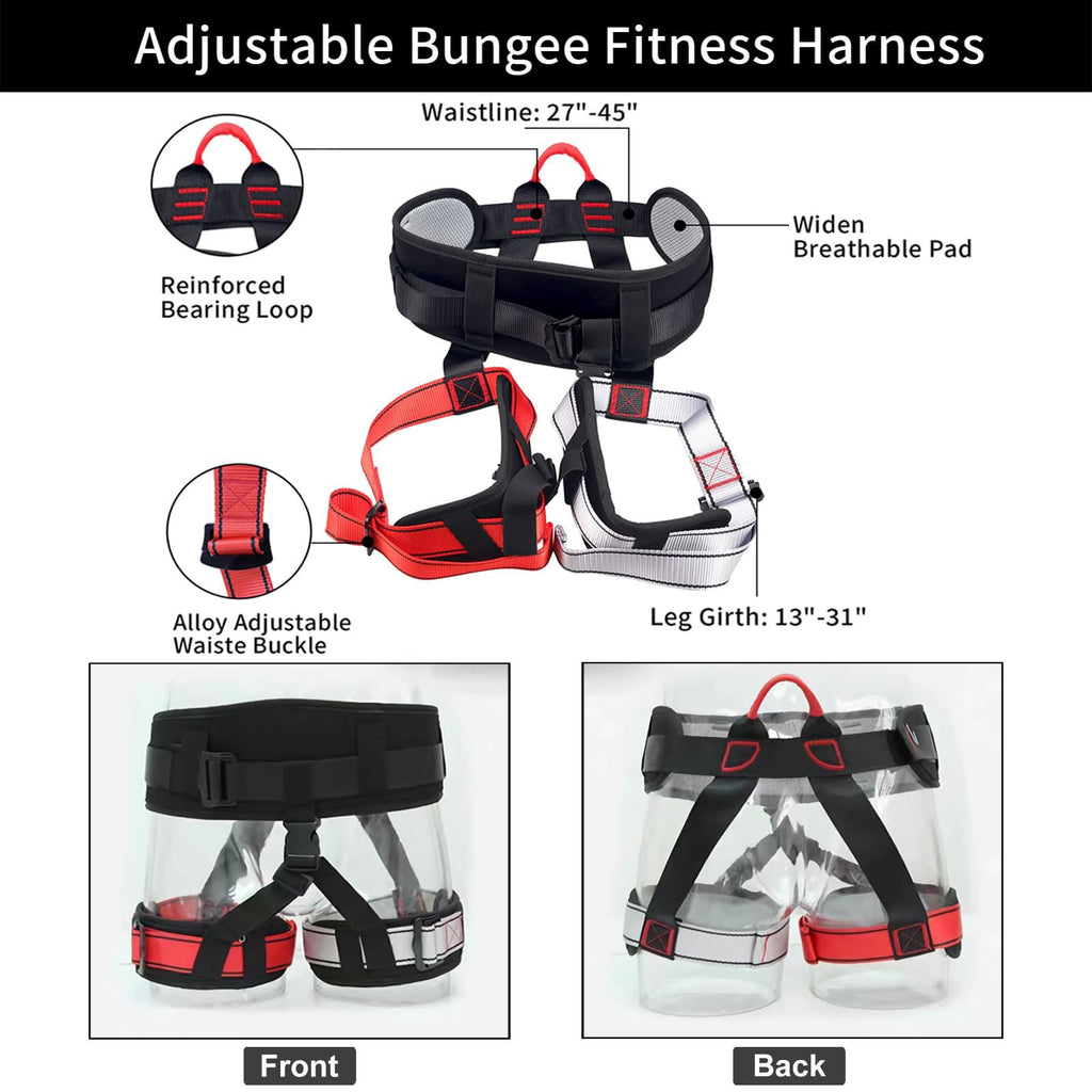 Professional Bungee Fitness Equipment Set – Full Aerial Workout Kit with Harness & Resistance Cord
