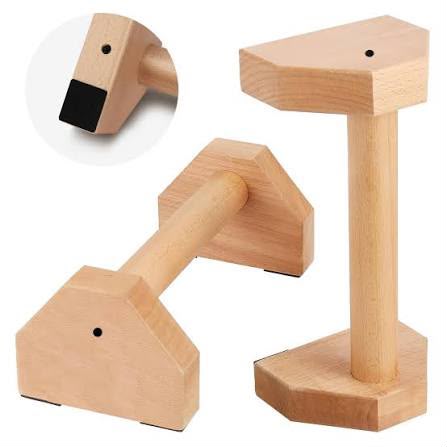 Premium Wooden Parallettes Set – 40cm & 50cm Calisthenics Push-Up Bars for Handstands & Strength Training