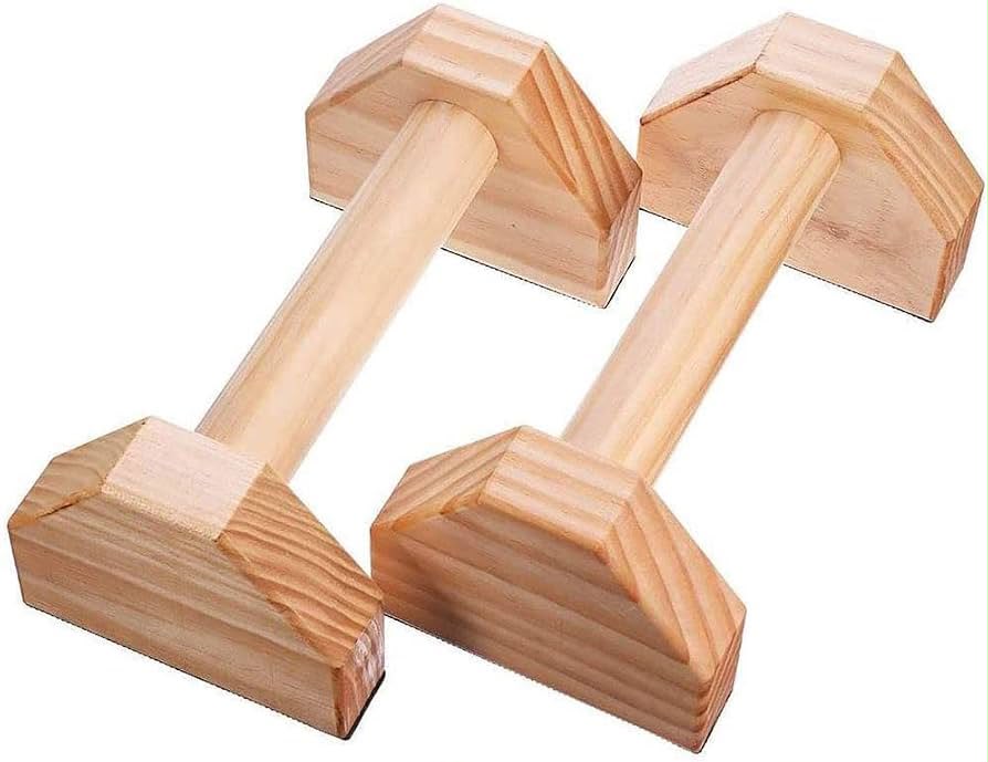 Premium Wooden Parallettes Set – 40cm & 50cm Calisthenics Push-Up Bars for Handstands & Strength Training