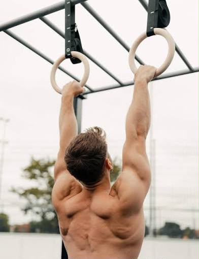 Premium Wooden Gymnastic Rings Set – Adjustable Heavy-Duty Straps for Calisthenics & Strength Training