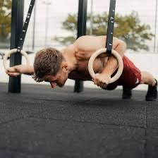 Premium Wooden Gymnastic Rings Set – Adjustable Heavy-Duty Straps for Calisthenics & Strength Training