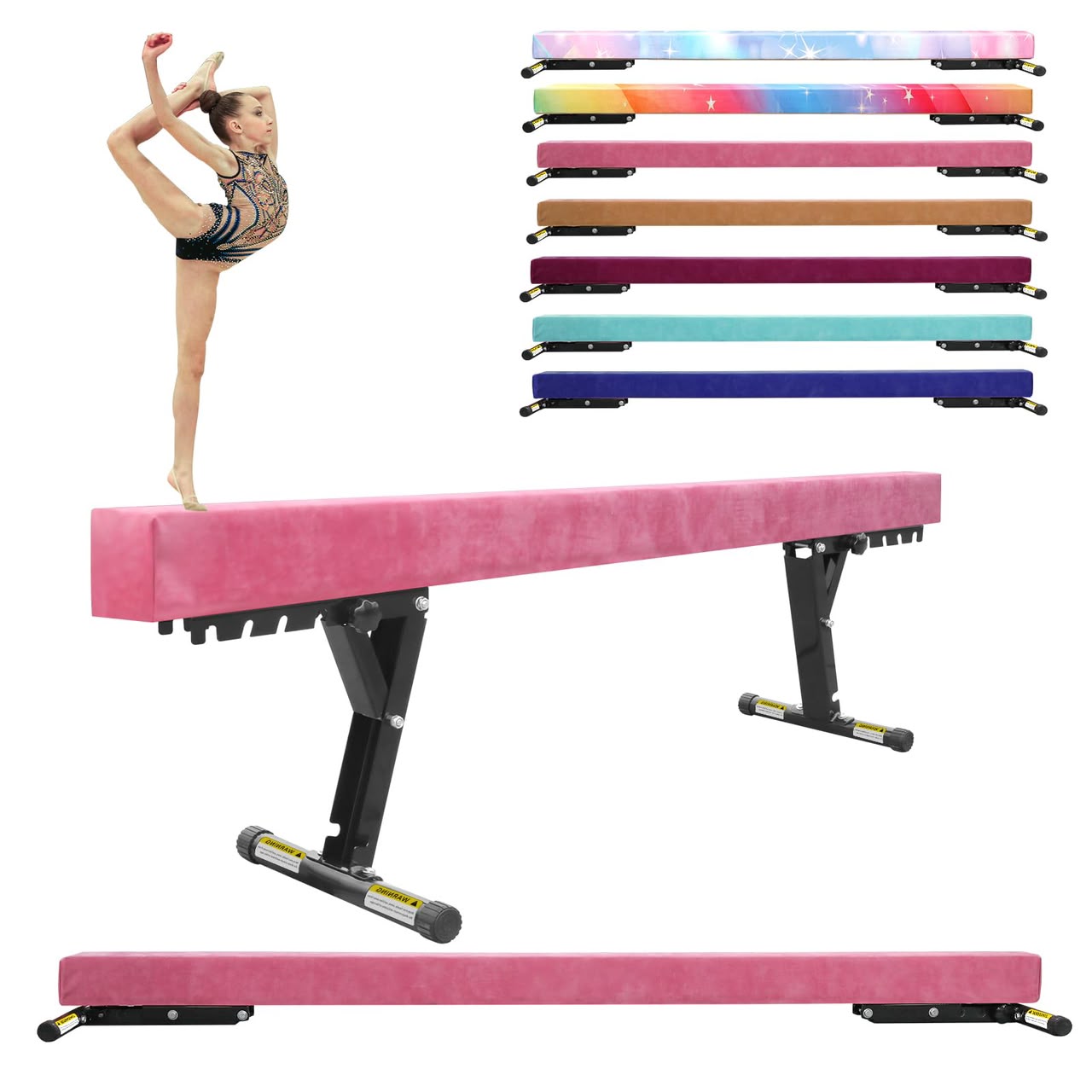 Professional Adjustable Gymnastics Balance Beam – Home & Gym Training Beam