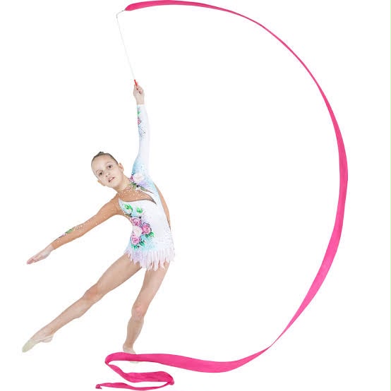 Competition Rhythmic Gymnastics Ribbon Set – 6m Customizable Ribbon with Carbon Fiber Stick
